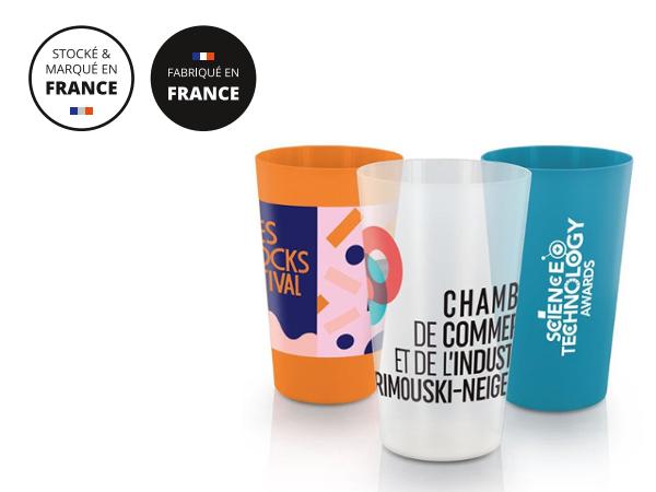 Gobelet en plastique réutilisable 30 cl made in France