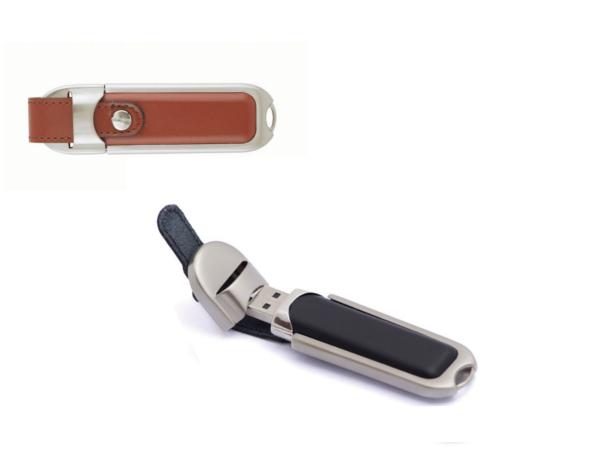 Clé USB dans son Etui Métallique et Cuir - visuel 2