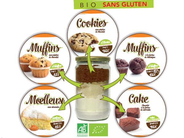 Kits de Muffins Bio sans Glutten  Farine de Châtaigne 400g - visuel 3