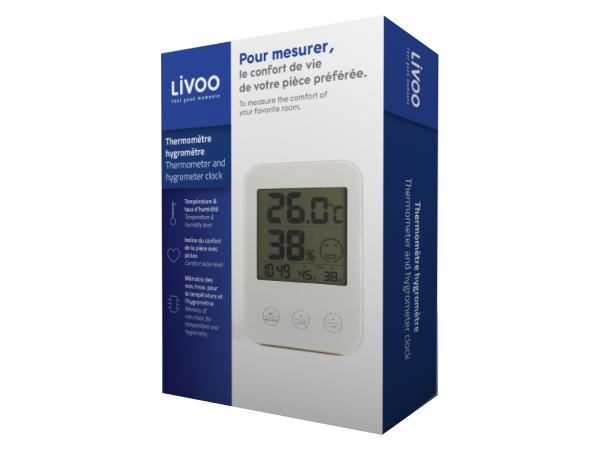 Thermomètre Hygromètre et Horloge LIVOO - visuel 2