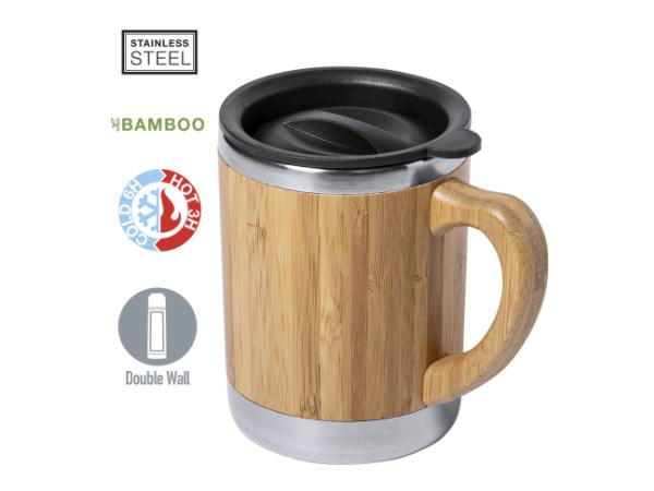 Mug en Bambou Double Paroi de 300 ml