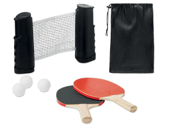 Set de Jeu de Tennis de Table avec Filet, Balles et Raquettes
