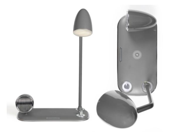 Lampe VINTAGE LED 3 en 1 : lampe, chargeur 15 W et haut-parleur - visuel 3