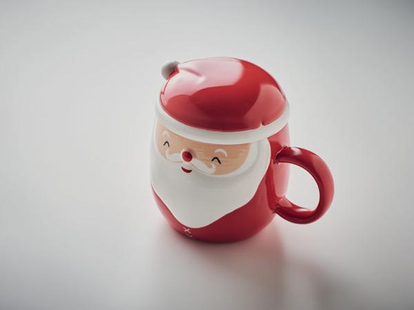 Mug en Céramique avec Couvercle de 370 ml Décor Noël - visuel 2