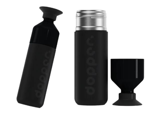 DOPPER Black Insulated 580ml Bouteille Isotherme avec Gobelet