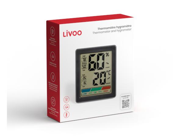 Thermomètre Hygromètre LIVOO SL259